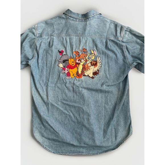 Disney Store Other - Vintage Disney Store Brand Winnie the Pooh Embroidered Denim Shirt Size Med 90's